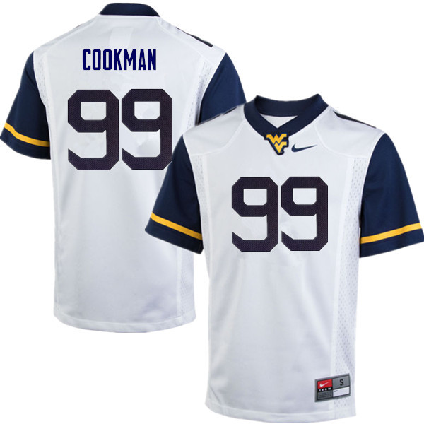 NCAA Men's Sam Cookman West Virginia Mountaineers White #99 Nike Stitched Football College Authentic Jersey ZH23M16XH